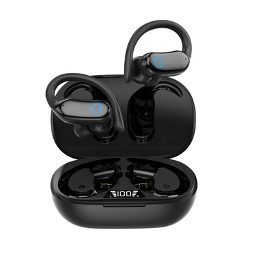 Ecouteurs bluetooth sans fil 5,3 affichage de la puissance par led IPX7 smart Touch haute qualité sonore casque de jeu stéréo noir